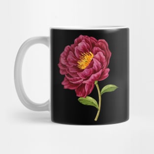 Maroon Peony Mug